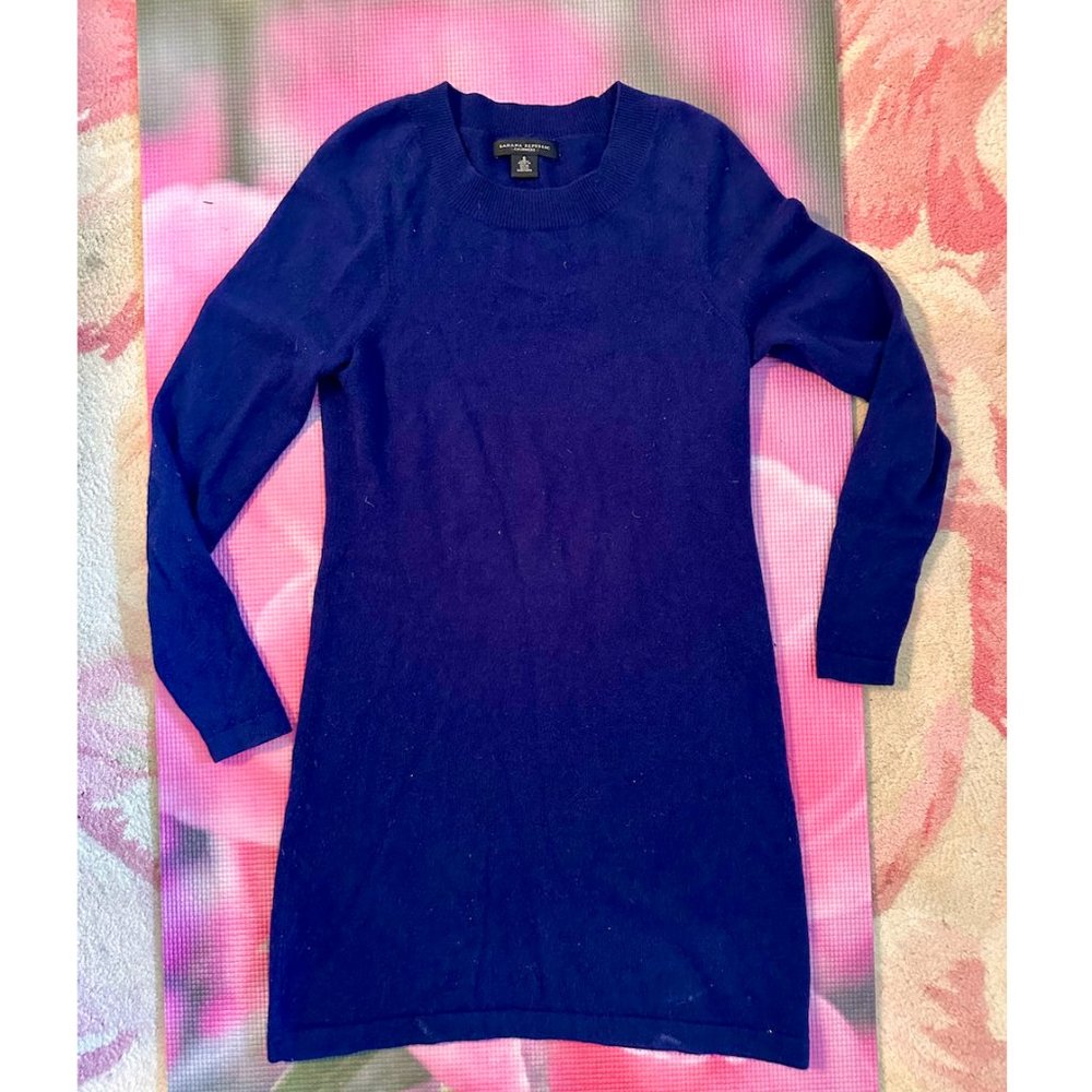 Banana Republic Royal Blue Cashmere Dress Sz Small